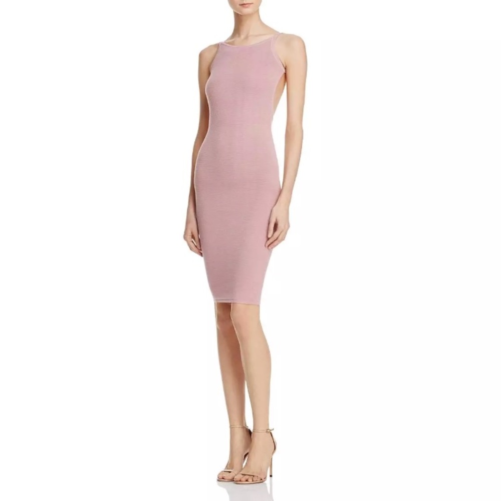NEW- open back Olivaceous pink bodycon dress -S